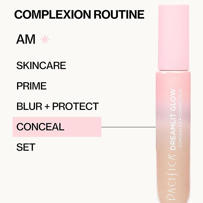 Pacifica Concealer – DreamLit Glow Full Coverage Concealer with Squalane for Dark Circles & Dark Spot Correction, Lightweight & Long-Lasting, Vegan & Cruelty-Free, Shade 09 (Warm Honey)