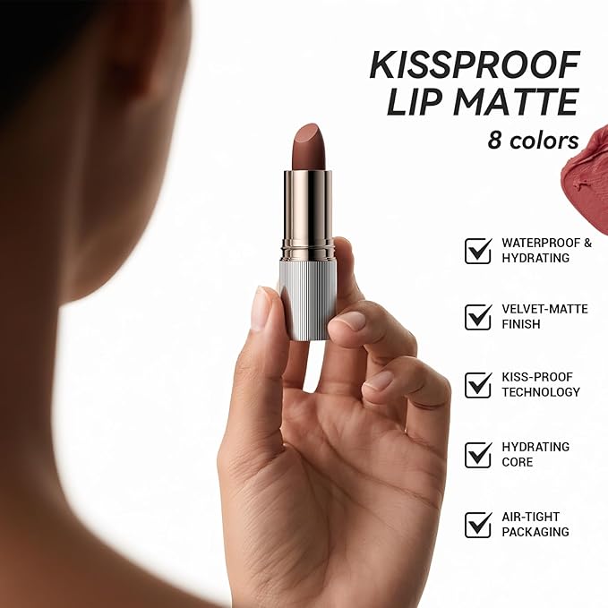 MAANGE Lipstick, Matte Lipstick Long Lasting Transfer-Proof Waterproof & Hydrating Lip Makeup, Full Coverage for a Nourishing Pout,1 Count-N103