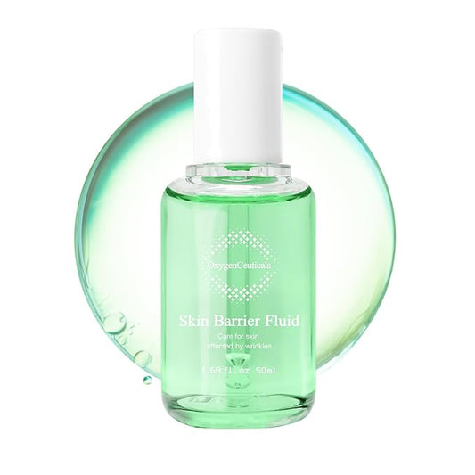 OxygenCeuticals Skin Barrier Fluid – Anti-Wrinkle Ampoule with Adenosine, Hydrolyzed Collagen, Improves Elasticity & Firmness, Hydrating Serum for Dry & Aging Skin, Oil-Free Ampoule. 1.69 fl.oz (50ml)