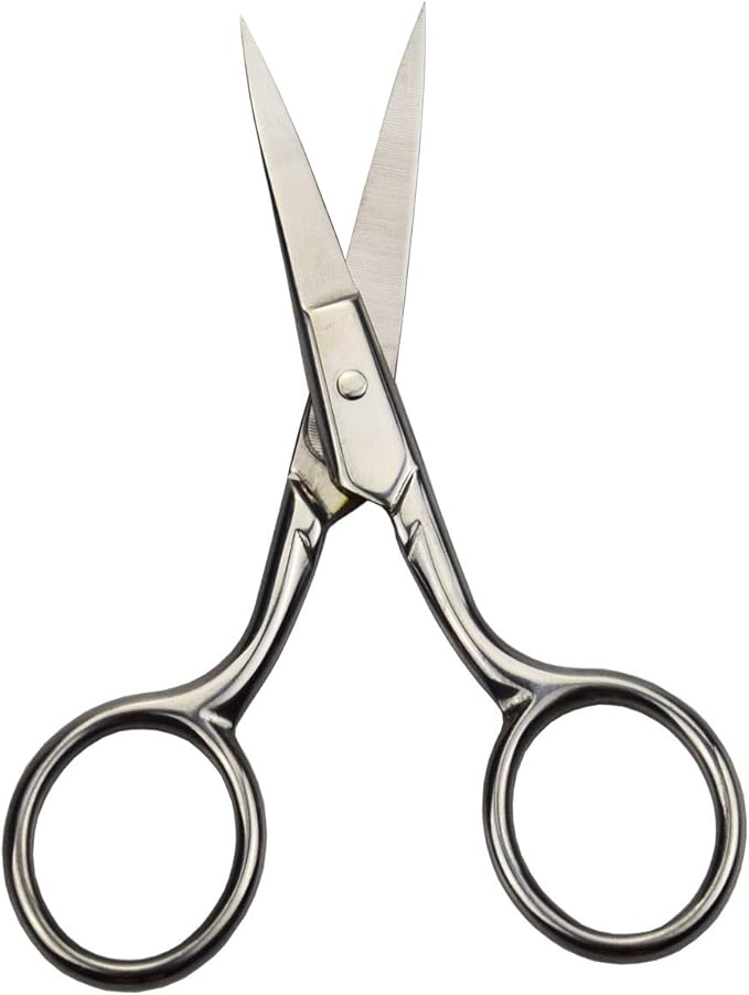 Motanar Professional Grooming Scissors for Personal Care Facial Hair Removal and Ear Nose Eyebrow Trimming Stainless Steel Fine Straight Tip Scissors Men