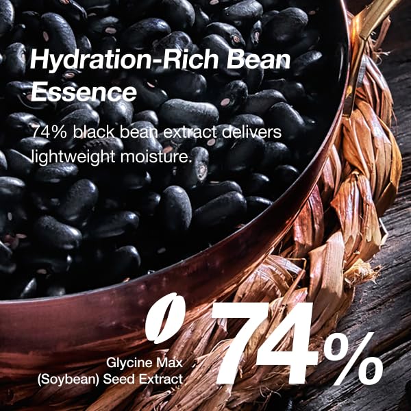Black bean 74% Ampoule Luftig 1.69 fl.oz / 50ml, Skin Calm Ampoule with Skin Vitalizing, for Sensitive and Combination Skin, Mild Ampoule for Face, Korean Skin Care
