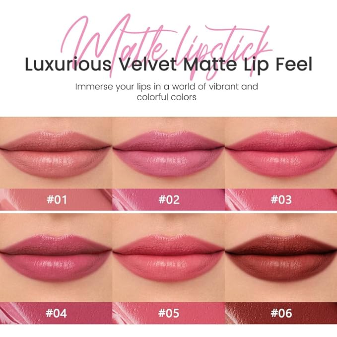 Nude Brown Matte Lipstick Crayon for Women, Long Lasting Waterproof Velvet Lip Liner Pencil, High Pigment Creamy Lipstick, Longwear Non-Drying Lip Makeup Cruelty-free 24 Hours Original, 01#