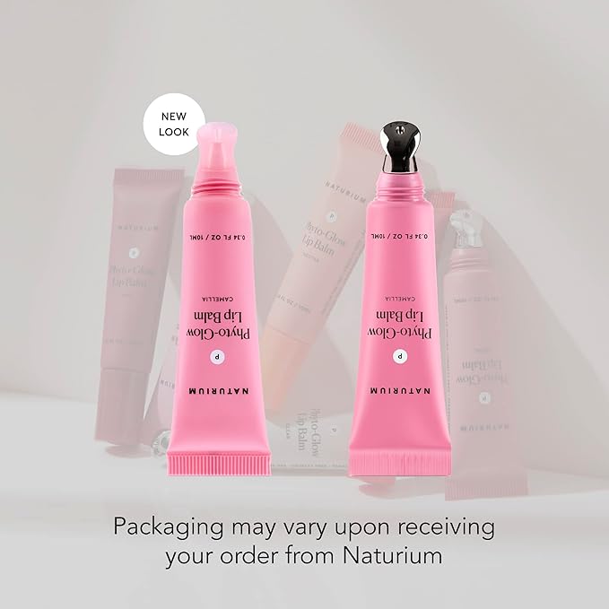 Naturium Phyto-Glow Lip Balm, Hydrating Lip Care with a Glossy Finish, 0.34 oz Camellia