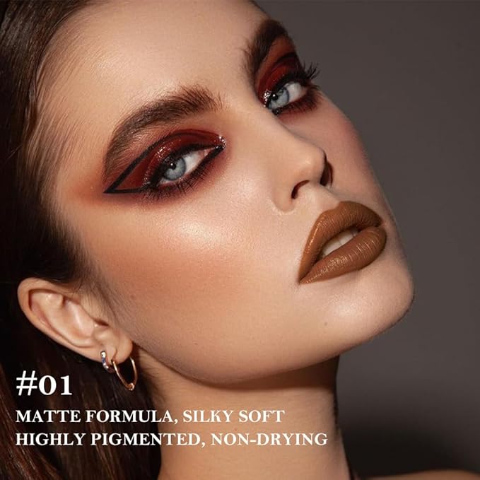 3Pcs Gradient Matte Lipstick Crayon Lip Liner pencil, Flawless Contour Gradual Ombre Effect lip Pencil, for Women Long Lasting Waterproof Smudge Proof Lipstick Pencil 01#+04#+05#