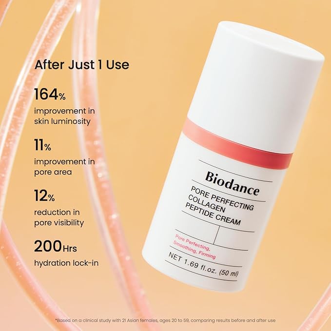 BIODANCE Pore Perfecting Collagen Peptide Cream, Hydrating, Plumping, Pore Care, Firming Facial Moisturizer, Korean Skincare, Stocking stuffers for teen girls | 1.69 fl.oz, 50ml