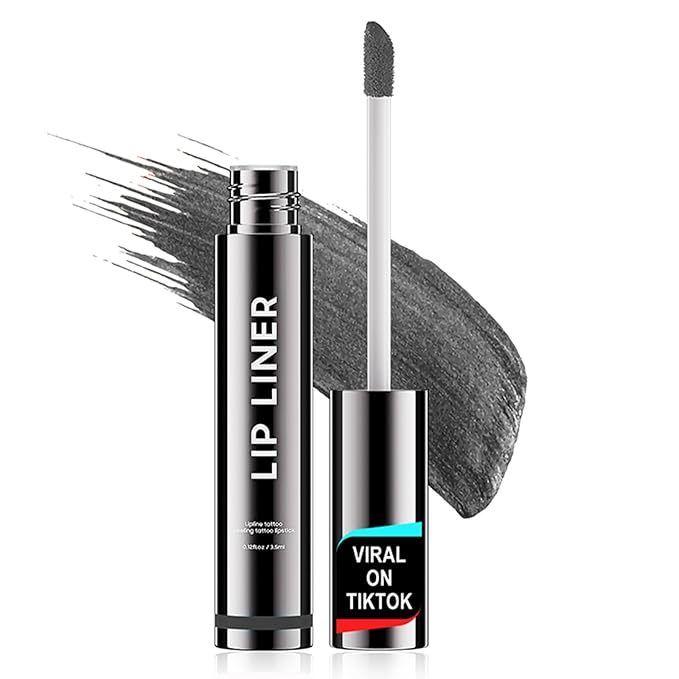 OETUIOW Lip Tint Stain Peel Off - Waterproof Lip Liner Stain, Moisturizing Long-Lasting Lip Stain, Create A Natural Lip Color, Enhancing Complexion for All Skin Types (Black, 0.12 Fl Oz (Pack of 1))