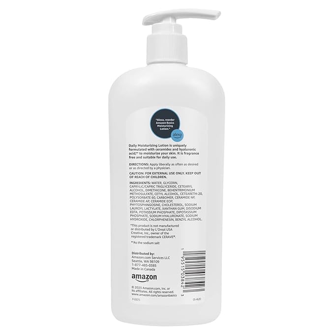 Amazon Basics Daily Moisturizing Lotion, 12 Fluid Ounces, 2-Pack
