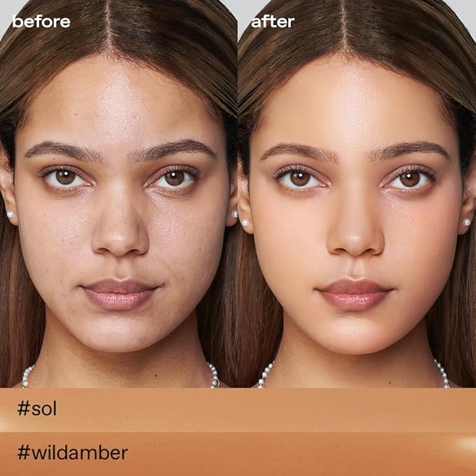glow not dry concealer #sol #wildamber | covers under-eye circles & blemishes | full-coverage | dual-color&use | melt-in texture | 0.4 oz