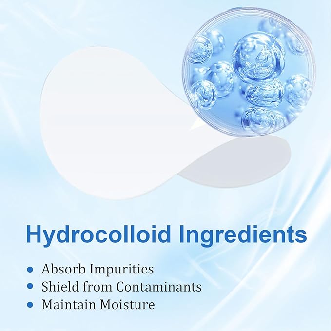 Amouy Acne Pimple Patch- 2 Sizes 612 Dots Thin & Thick Hydrocolloid Patches for Face with Witch Hazel, Tea Tree & Calendula Oil, Extra Adhesion Pimple Patches for Face Zit Patch Acne Dots