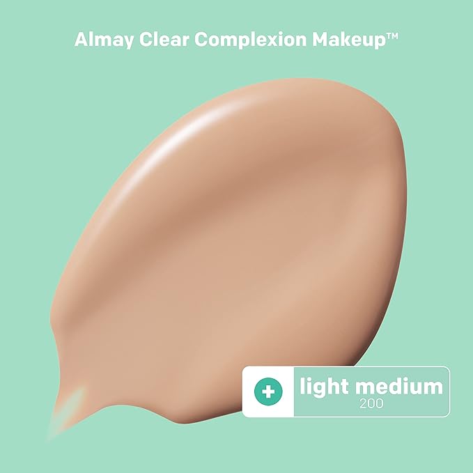 Almay Clear Complexion Acne & Blemish Spot Treatment Concealer Makeup with Salicylic Acid- for Sensitive Skin, 200 Light/Medium, 0.3 fl oz.