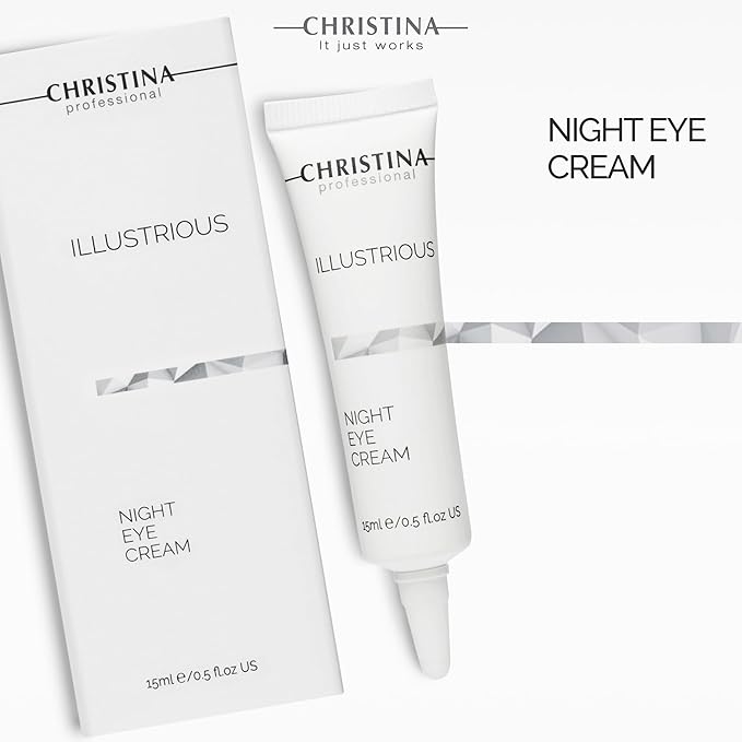 -CHRISTINA- Illustrious Night Eye Cream with Retinol and Vitamin C | Under Eye Cream Revitalizes, Brightens, Nourishes the Skin | Night Cream for All Skin Types 15ml