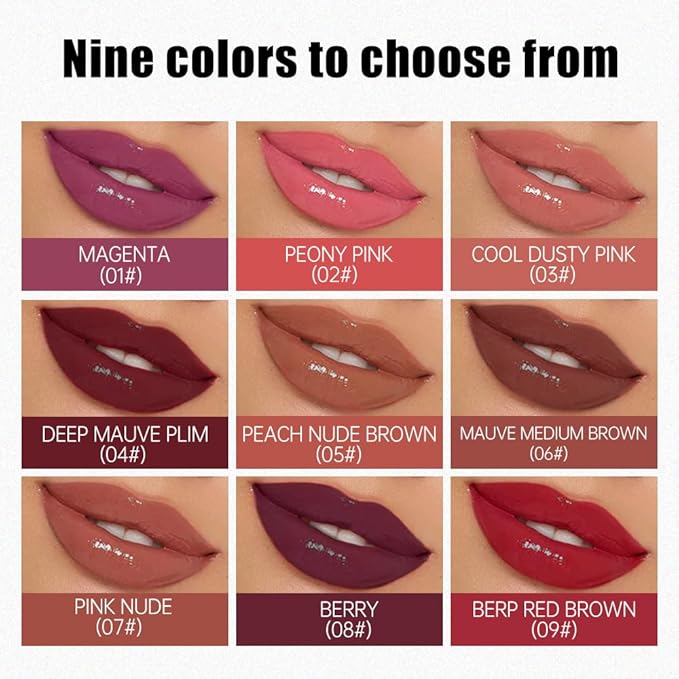 Nourishing High-Shine Lip Gloss Set,Hydrating & Moisturizing Lip Tint, Non-Sticky, Long-Lasting Glossy Lip Stain,Softens & Plumps Lips for Smooth,Gentle Formula for Dry Lips,01+08
