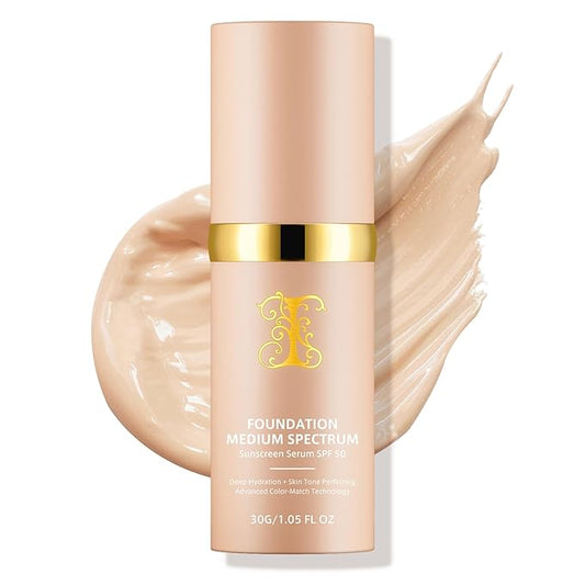 Color Changing Foundation Concealer Cover Cream Liquid Base Flawless Full Coverage Natural Foundation Makeup Moisturizing Fluid for All Skin SPF15 (#2, 30ml)