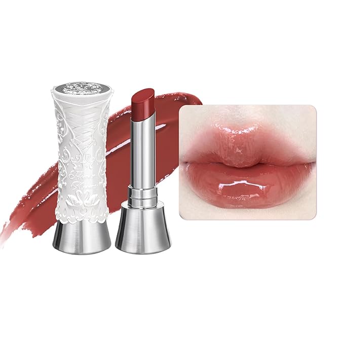 Flower Knows Swan Ballet Shine Lipstick,Hydrating Solid Lip Gloss,Moisturizing Red Tinted Lip Balm-Long Lasting Lip Gloss in Balm for Girls&Women(B09 Midsummer Night)