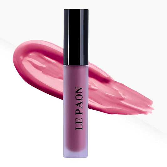 LePaon Cosmetics Pout Cloud Lipgloss – Long-wear, Transfer-Proof Matte Lipstick with High Pigment Payoff – Infused with Vitamin E for Extended Hydration (Halo)