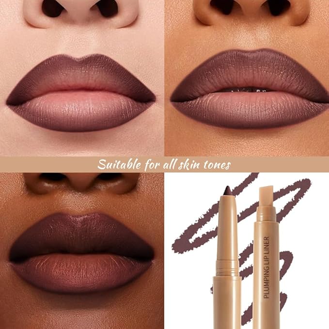Waterproof Matte Lip Liner Pencil with Silicone Smudger – Long-Lasting Retractable Velvet Crayon, Define & Sculpt Lips, Vegan & Cruelty-Free, Perfect for Work, Date, Party & Travel (08#, pack of 1)