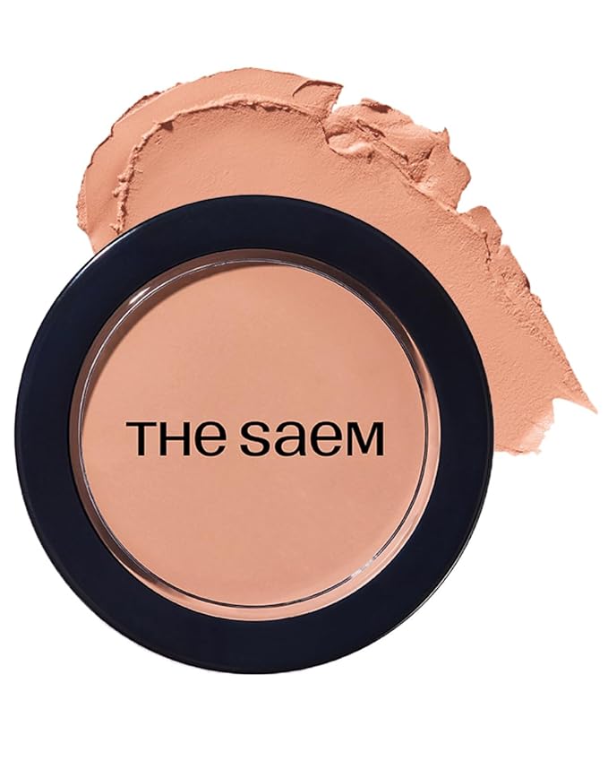 THESAEM Cover Perfection Pot Concealer 0.14oz - Peach Beige Color Corrector for Dark Circles & Bluish Tones - Single Pot Intensive Coverage Balm for Under-Eye & Discoloration - Korean Makeup
