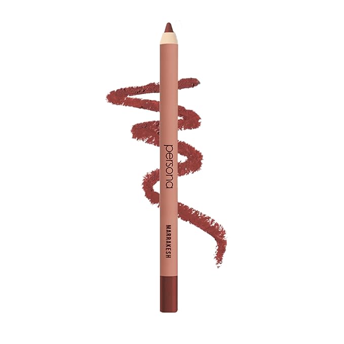 PERSONA Cosmetics Lip Liner | Creamy, Long-Wear Matte Pencil with Jojoba Oil | Hydrating & Easy to Apply | Shapes, Defines & Contours Lips | Vegan, Cruelty-Free, Paraben-Free | Made in USA, Marrakesh