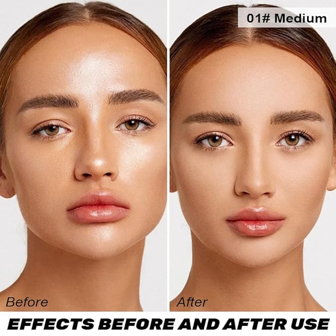 Pressed Matte Face Powder, Bake Foundation Makeup, Balance-n-Brighten & Color Correcting, Medium Light Fair Brown Concealer Base Mak up for Poreless Wrinkle Finishing, Shine Control
