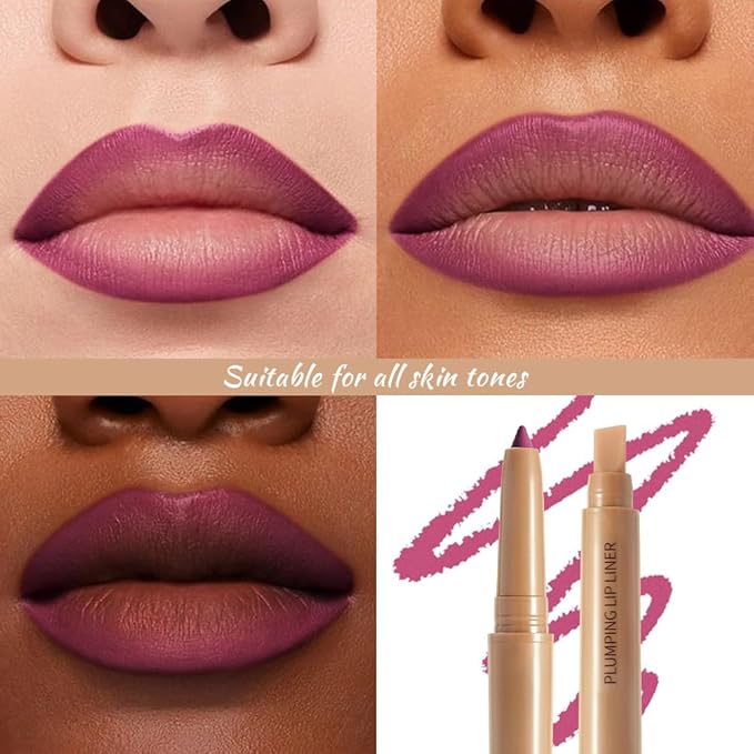 Waterproof Matte Lip Liner Pencil with Silicone Smudger – Long-Lasting Retractable Velvet Crayon, Define & Sculpt Lips, Vegan & Cruelty-Free, Perfect for Work, Date, Party & Travel (03#, pack of 1)