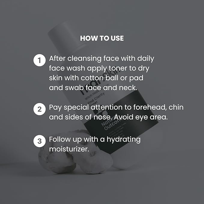 Natural Outcome Man Skin Face Toner | Natural Daily Toner Enhances Men Facial Complexion | Pore Cleansing Facial Astringent with Witch Hazel & Aloe Vera for All Skin Types | 8 Oz