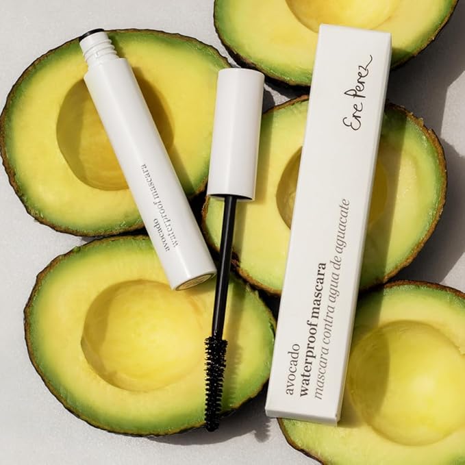 Ere Perez - Avocado Waterproof Mascara | Lengthen, Nourish, Enhance, Strengthen | Long-Lasting, Sensitive Eye Safe | Mamey + Camelia Oils | Vegan, Cruelty-Free, Clean Beauty (Black, 0.35 oz | 10 ml)