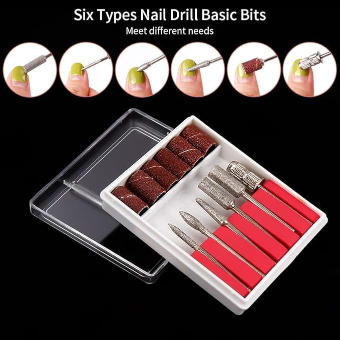 ANRLO Professional Electric Nail Drill, 45000 RPM Cordless Rechargeable E-File Machine, with 12 Bits, Sanding Bands, LCD Display for Acrylic Gel Nails (DMJ-101-Black-USB)