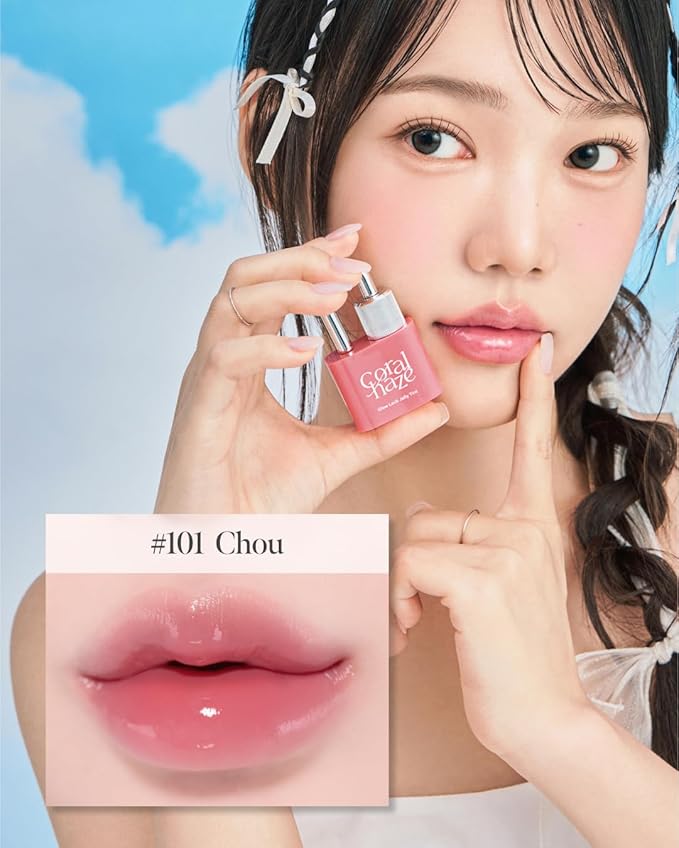 Glow Lock Jelly Tint 101 Chou 4g, Hydrating Jelly Glow Lip Stain, Glass-Like Shine Lip Gloss, Long-Lasting Color, Moisturizing Lip Enhancer, Collectible Lock-Shaped Design, Korean Makeup