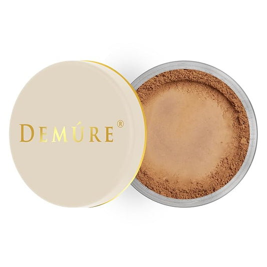Demure Mineral Make Up, Dark Mineral Foundation Makeup, Concealer Makeup, Natural Makeup Made with Pure Crushed Minerals, Loose Face Powder. Demure Mineral Makeup