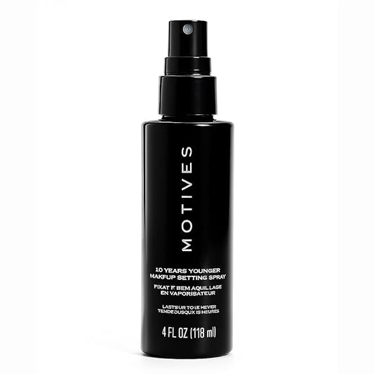 Motives 10 Years Younger Makeup Setting Spray - Long-Lasting Hold, Minimizes Slippage, Flawless Finish, Minimizes Pores, Lines, Wrinkles & Scars, Makeup Setting Spray, Oil-Free, 4 fl. oz