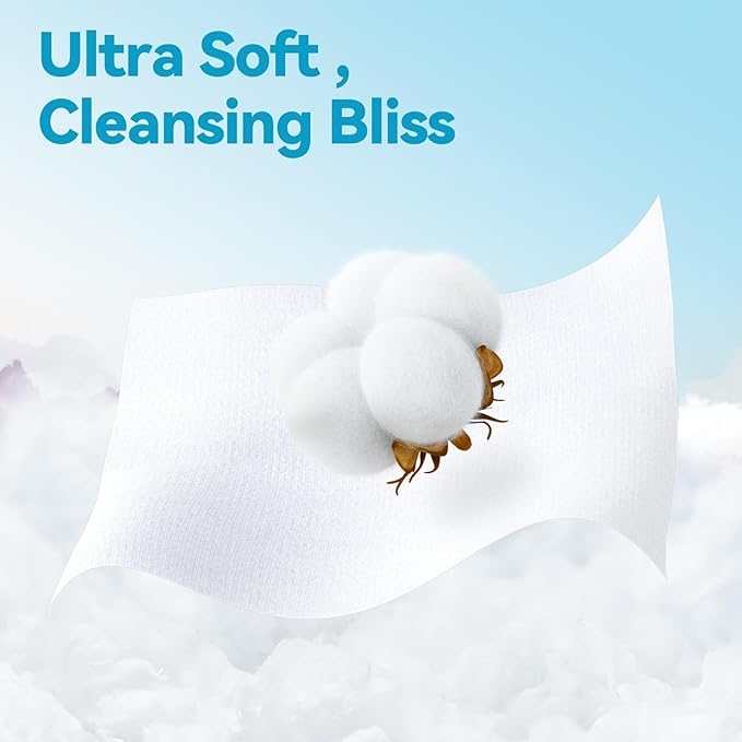 Winner Soft Face Towels, Upgraded Thicker 100% USDA Biobased Facial Towels with Hangable Design, Unscented and Gentle on Sensitive Skin, Disposable Facial Towelettes (80 Count, Pack of 1)