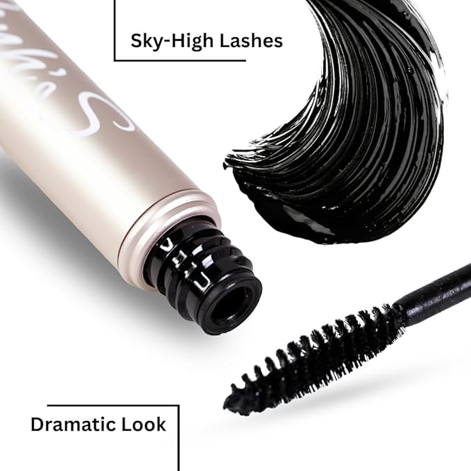 Linh’s | Growth Serum Mascara-Infused Ultra-Black washable for Longer, Voluminous Lashes – Smudge-Proof & Clump-Free | Growthing, Lengthening, Defining, Curling