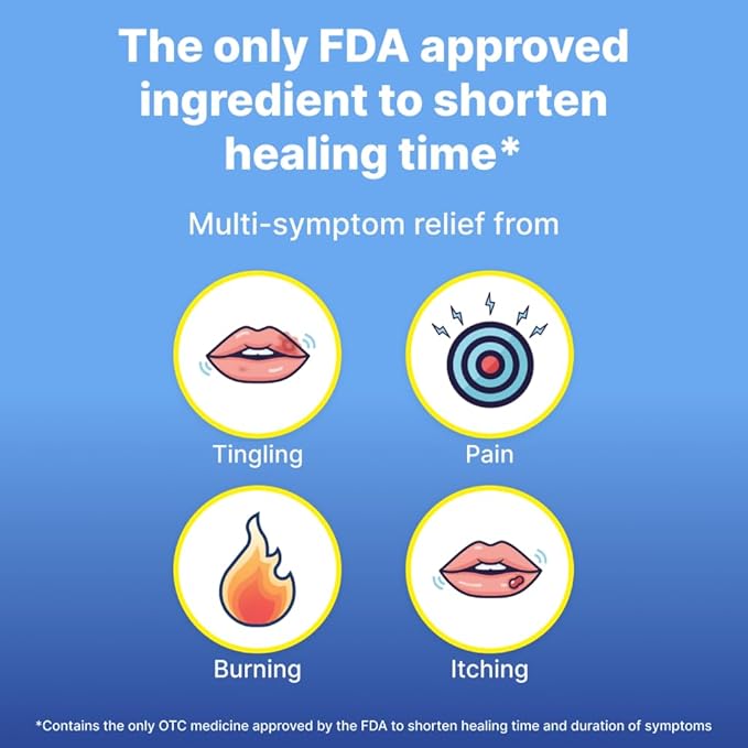 TARO Cold Sore/Fever Blister Treatment - Docosanol 10% Cream (0.07 oz - 1 Tube)