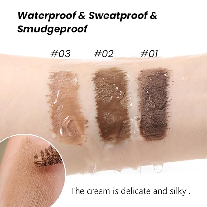 2pcs Light Brown Brow Gel set – Volumizing, Buildable, Wax-Gel Hybrid for Full, Voluminous Brows, Locks Hairs in Place, Waterproof, Available in Brunette (03#)