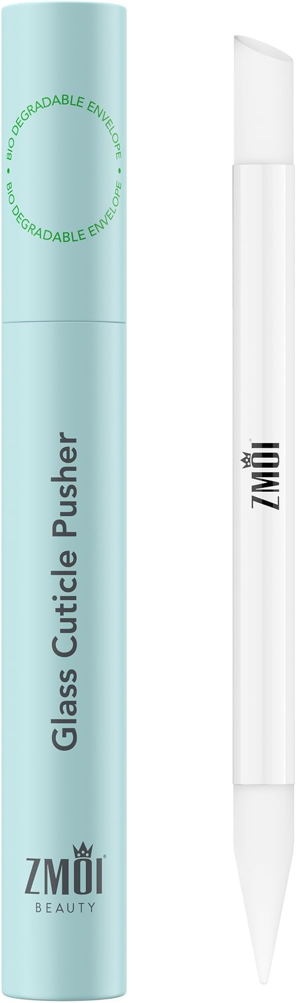 Glass Cuticle Pusher - Durable Crystal Glass Manicure Stick - Dual Ended Nail Cuticle Pusher - Professional Nail Care Must Have