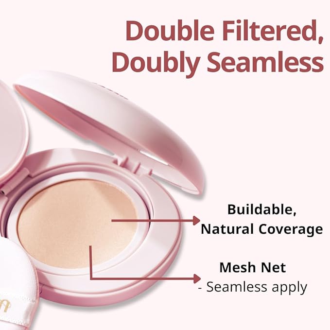 milktouch Cushion Foundation, 24H Flawless Skin, Radiant Shine, No Oxidation, Long-Lasting, Non-Creasing,60% Hydrating Skincare Infused Korean Foundation (23N Medium Beige)