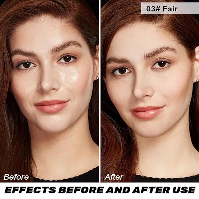 Pressed Matte Face Powder, Bake Foundation Makeup, Balance-n-Brighten & Color Correcting, Medium Light Fair Brown Concealer Base Mak up for Poreless Wrinkle Finishing, Shine Control
