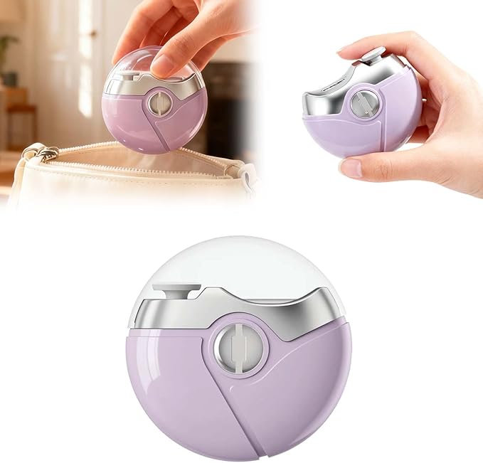 2 in 1 Electric Polishing Automatic Nail Clippers, 2026 Upgraded Electric Nail Trimmer Electric Nail Clipper with 2 Adjustable Speeds, Nail Trimmer for Seniors, Adults (Purple)