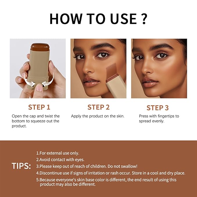 2 Pcs Foundation Stick Beauty Balm Serum Boosted Skin Tint Solid Tinted Moisturizing Serum Contour Stick Foundation for Women Natural Finish Makeup (#01, 0.63 OZ)