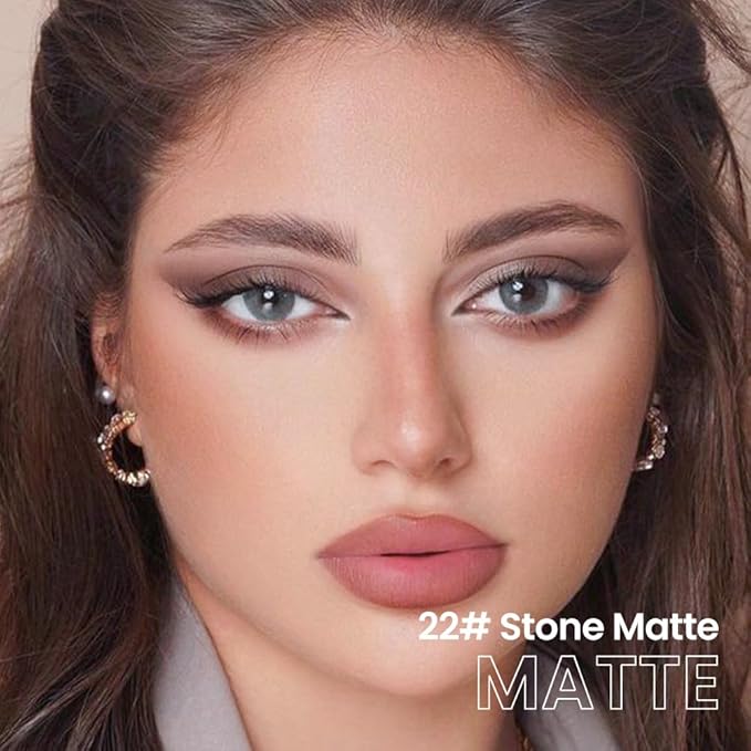evpct 2Pcs Cream Eye Shadow Brightener Sticks Set for Eyes, Caramel Matte Pencil Eye shadow Applicator Stick Pen Palette Makeup Waterproof sombras en crema para ojos 19 + 22