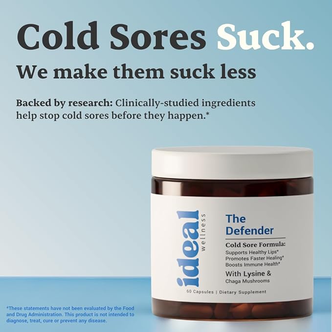 (3-Pack) Cold Sore Treatment For Lips With Immune Support | L-Lysine 1000mg Capsules, Chaga, Bee Propolis, Vitamin C, Zinc & Licorice Root Extract | Non-GMO, Vegetarian, 180 Capsules for Men and Women