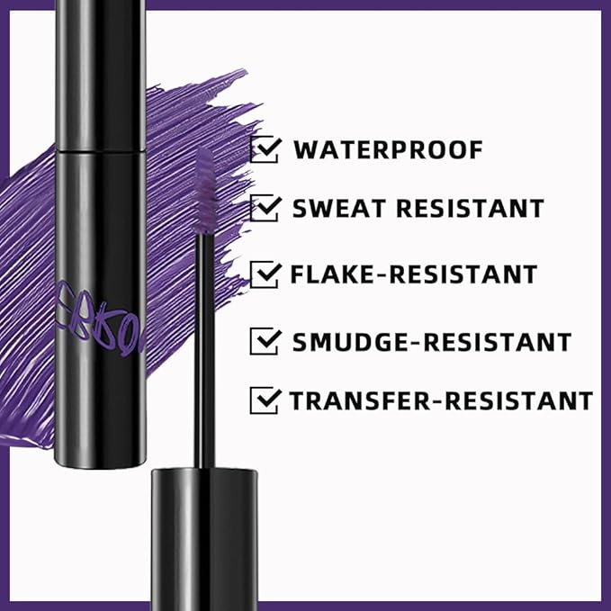 2in1 Semi-Permanent Eyebrow Gel & Lamination Gel, Eeybrow and Lash Gel, Lightweight and Waterproof Tinted Brow Gel For Up To 24HR Hold, Built-In Styling Comb - Clear Eyebrow Gel (04#Purple)