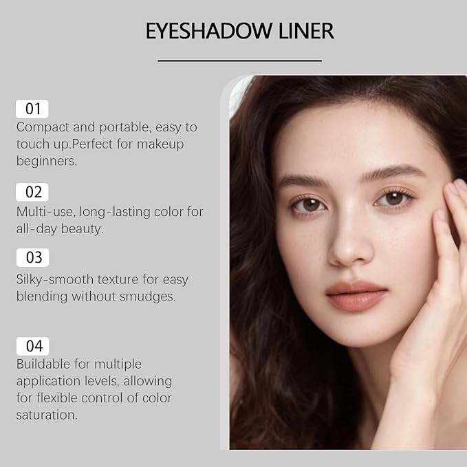 Mitlume Perfect Color Duo-Shadow Liner 2-in-1 Eyeliner & Eyeshadow,Chiura Plum Eyeshadow Stick,Waterproof Smudge-Proof Long-Lasting Makeup, Effortless Smoky or Natural Eye Makeup,Easy to Color(02+05)