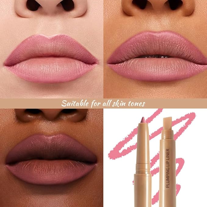Waterproof Matte Lip Liner Pencil with Silicone Smudger – Long-Lasting Retractable Velvet Crayon, Define & Sculpt Lips, Vegan & Cruelty-Free, Perfect for Work, Date, Party & Travel (01#, pack of 1)