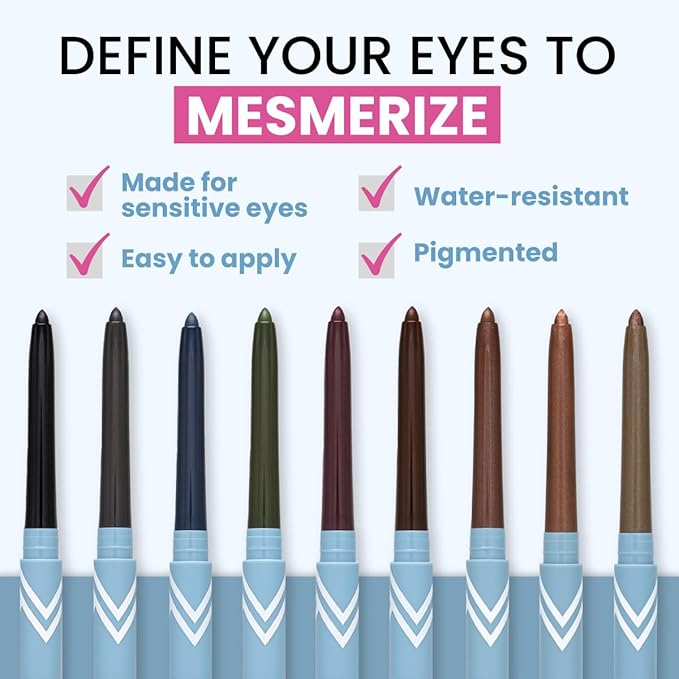 PRIME PROMETICS PrimeEyes Glide Eyeliner for Mature Women – Waterproof, Long-Stay and Mess-Proof – Gel Creme Texture, Discreet Sharpener and Effective Smudger (Copper Metallic)