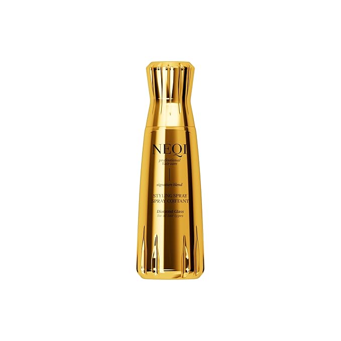 neqi - DIAMOND GLASS Heat Protection Spray – Shine Spray for All Hair Types, Moisture Protection, Silky Smooth Hair, Glass-Hair Effect, Made in Italy (Diamond Glass All Hair)