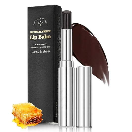 Noir Honey Lipstick, Moisturizing Lip Color, Nourishing Lip Balm, Honey Noir Lipstick Suitable for All Skin Tones, Natural Lip Care, Long-Lasting Moisturization Non-Sticky (Black)