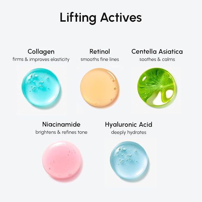 MAREE Collagen Acne Clearing Polishes - Toner Pads with Retinol - Minimizing Wrinkle Zero Pore Pads - Hydrating Toning Collagen Pad with Retinol & Centella Device - Anti Aging Brightening Wipes