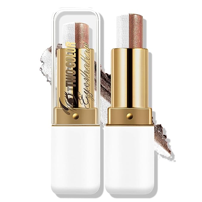 Boobeen Waterproof Eyeshadow Stick, 2-Color Shimmer Eye Makeup, All Day Wear, Silky Smooth & Beginner-Friendly Eye Shadow