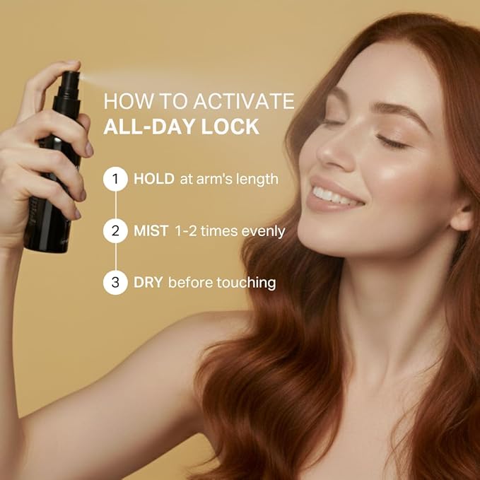 Y'OUR Silk Setting Spray: 16HR+ Makeup Lock | Smudge, Transfer & Water Proof | 2-in-1 Calming Mist with Vitamin E to Hydrate & Protect | Ultra Fine Mist | Alcohol-Free, Paraben-Free